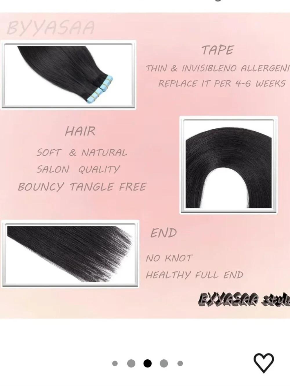 Tape in Extensions Human Hair Nature Black 20Pcs 50g